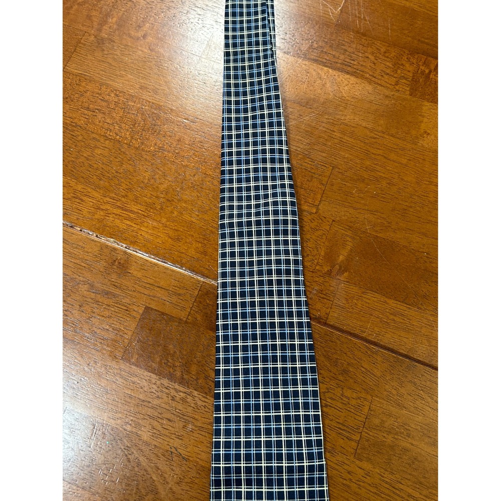 Lauren Ralph Lauren Tie Mens OS Blue Plaid Silk Blend Formal Business Necktie - Picture 7 of 10